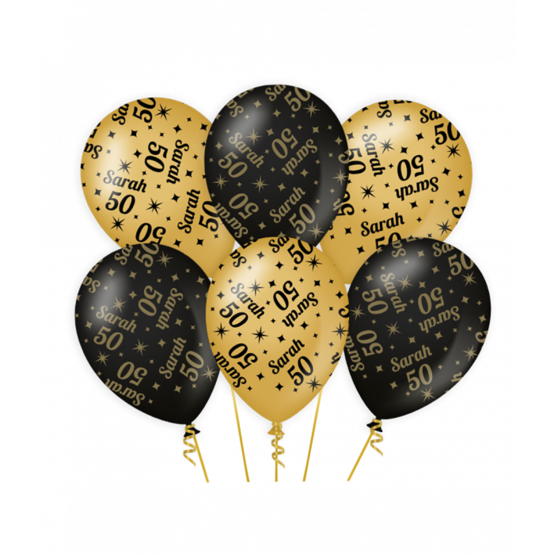 Classy party balloons sarah 50