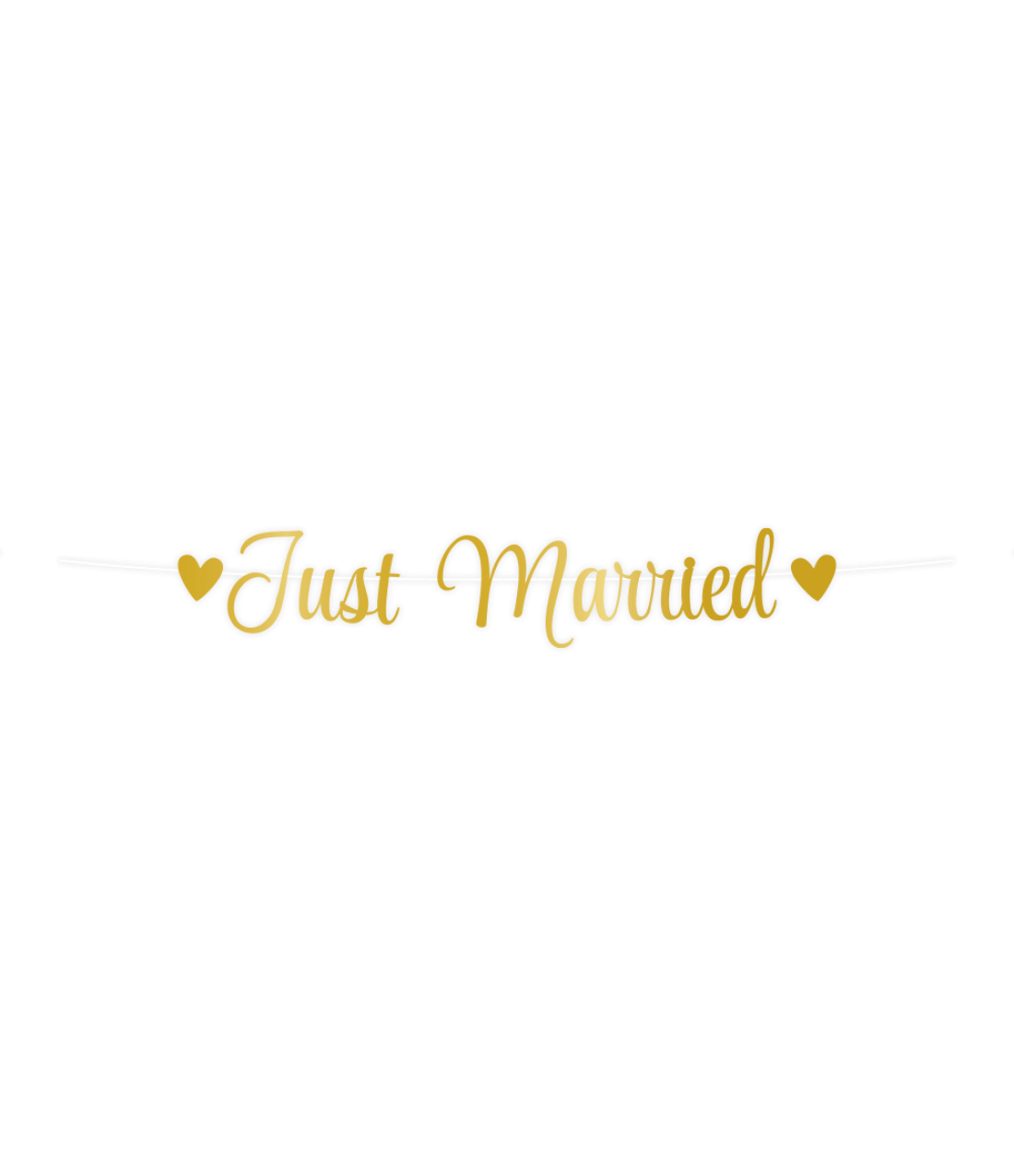 Just married foil flags