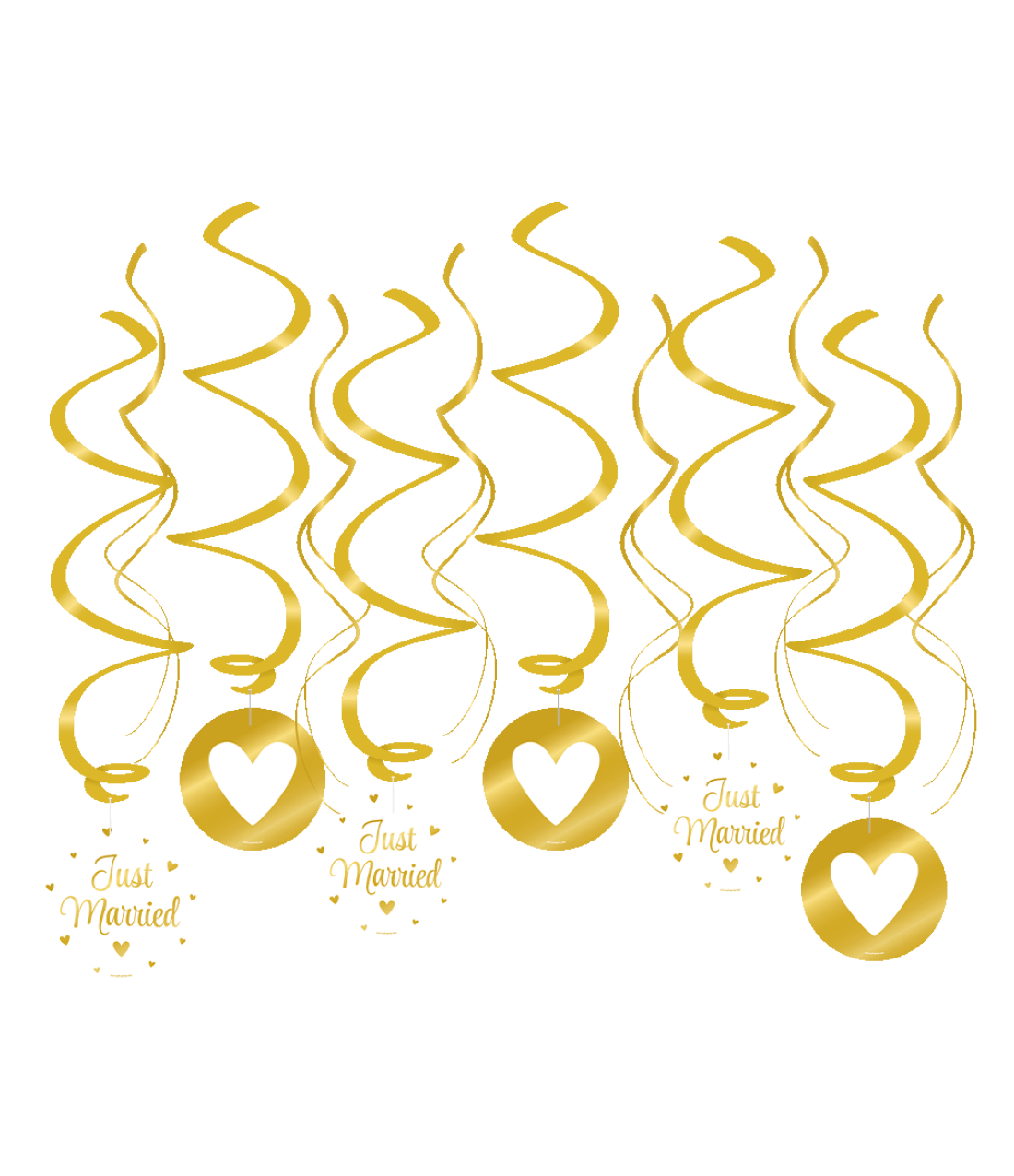 Just married foil flags
