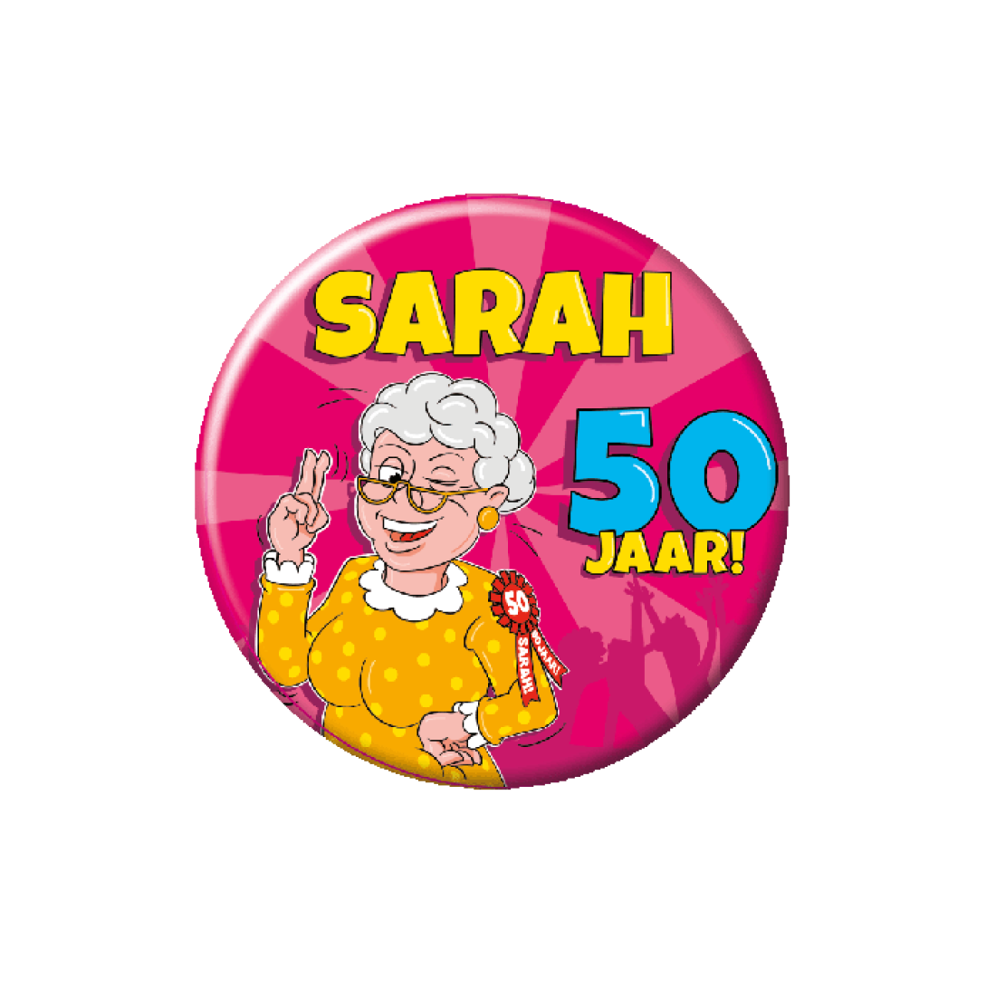 Sarah Cartoon button klein