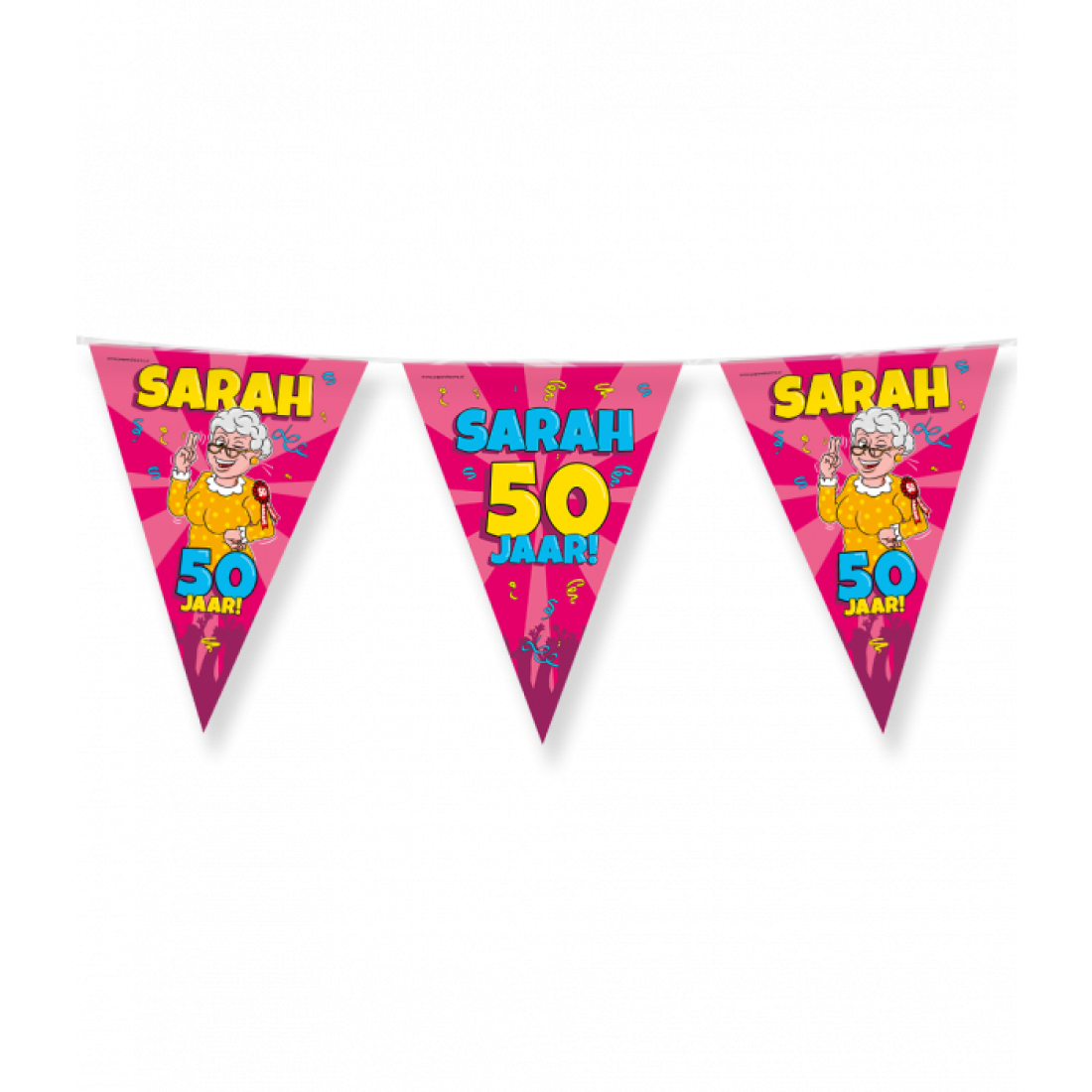 Sarah Cartoon party flags